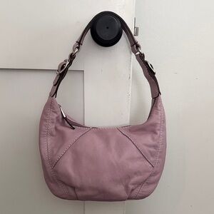 Elegant Purple Leather Hobo Bag